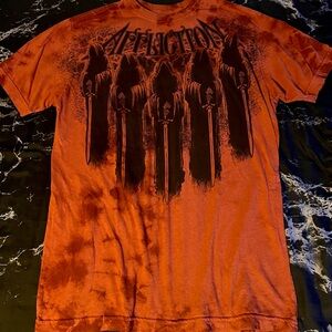 Affliction Men's Faded Red Grim Reaper Tee